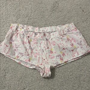 Jasmine & Ginger White Pajama Shorts with raindeer design